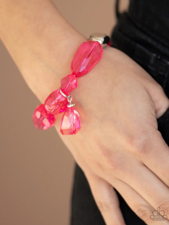 Paparazzi Jewelry - 💖🩷💖 “GEMSTONE GLAMOUR” CRYSTAL DROP PINK BRACELET ~ PAPARAZZI❗️ 💖🩷💖